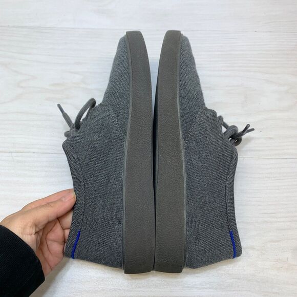 Rothys The Monty Shoes Men\'s Size 8.5 Gray Knit Chukka Sneakers main image 8
